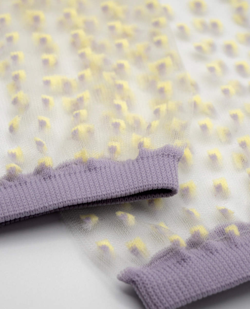 'Crescent Dunes' Lemon & Lavender Socks