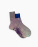 Metalic foil silk socks in Bluette, folded so you can see the interior 8