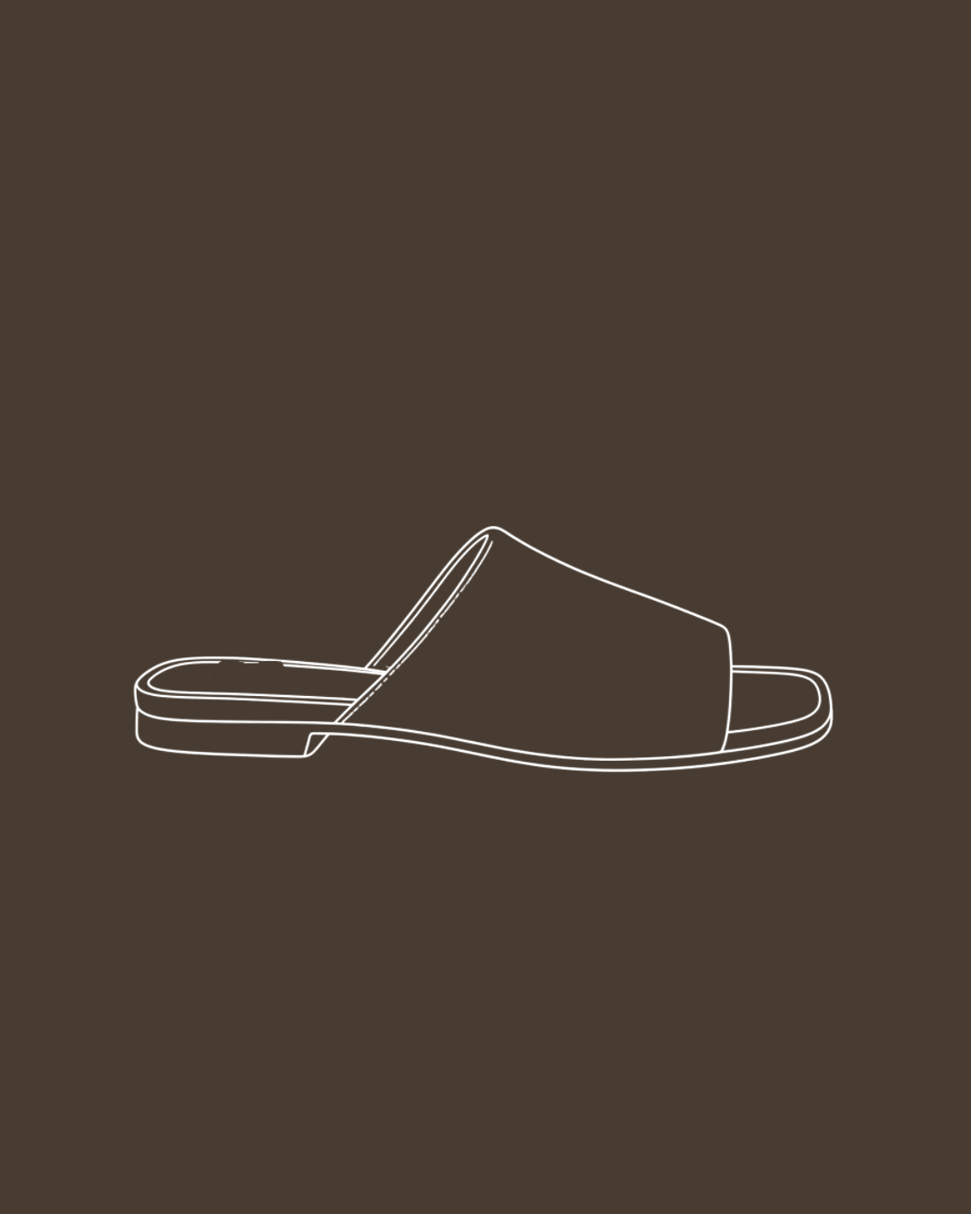 May Slide Sandal, Taupe Leather