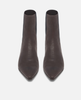Pair of brown leather ankle boots on a white background 3