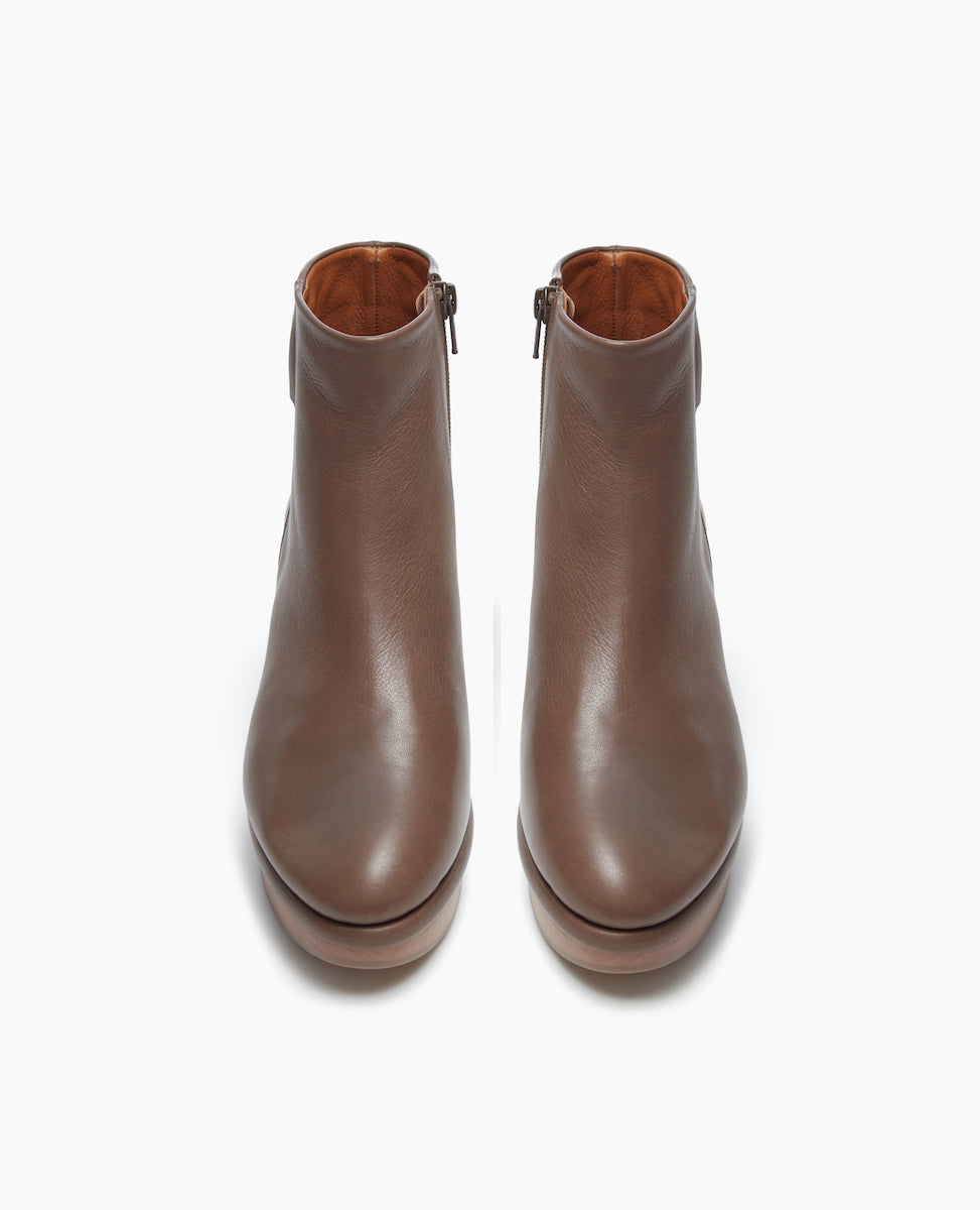 Cheapest Coclico Brown Leather Clog Ankle Booties