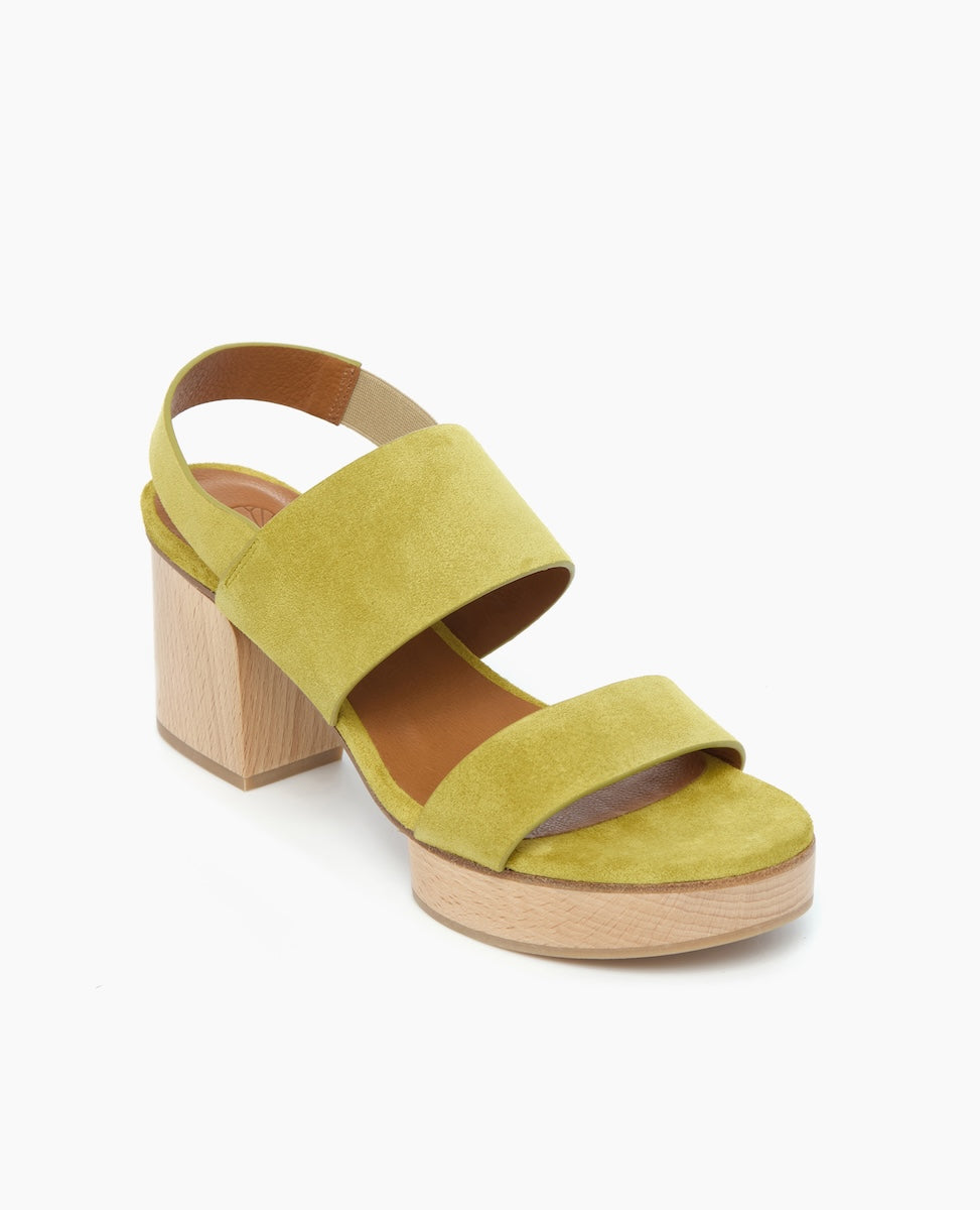 Rocco Clog Sandal in Certosa Split Suede, angled view