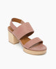 Angled view of the Rocco clog sandal in Deep Rose 2