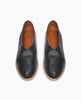 Front view of the Yoko in Deep Sea Leather featuring criss cross details. 3
