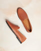 York Loafer in Luggage Leather with the left shoe on its side. 5
