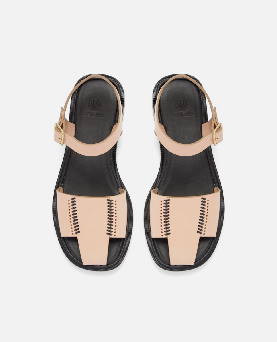 Coclico Roxy Fisherman Sandal, Natural Vacchetta | Coclico