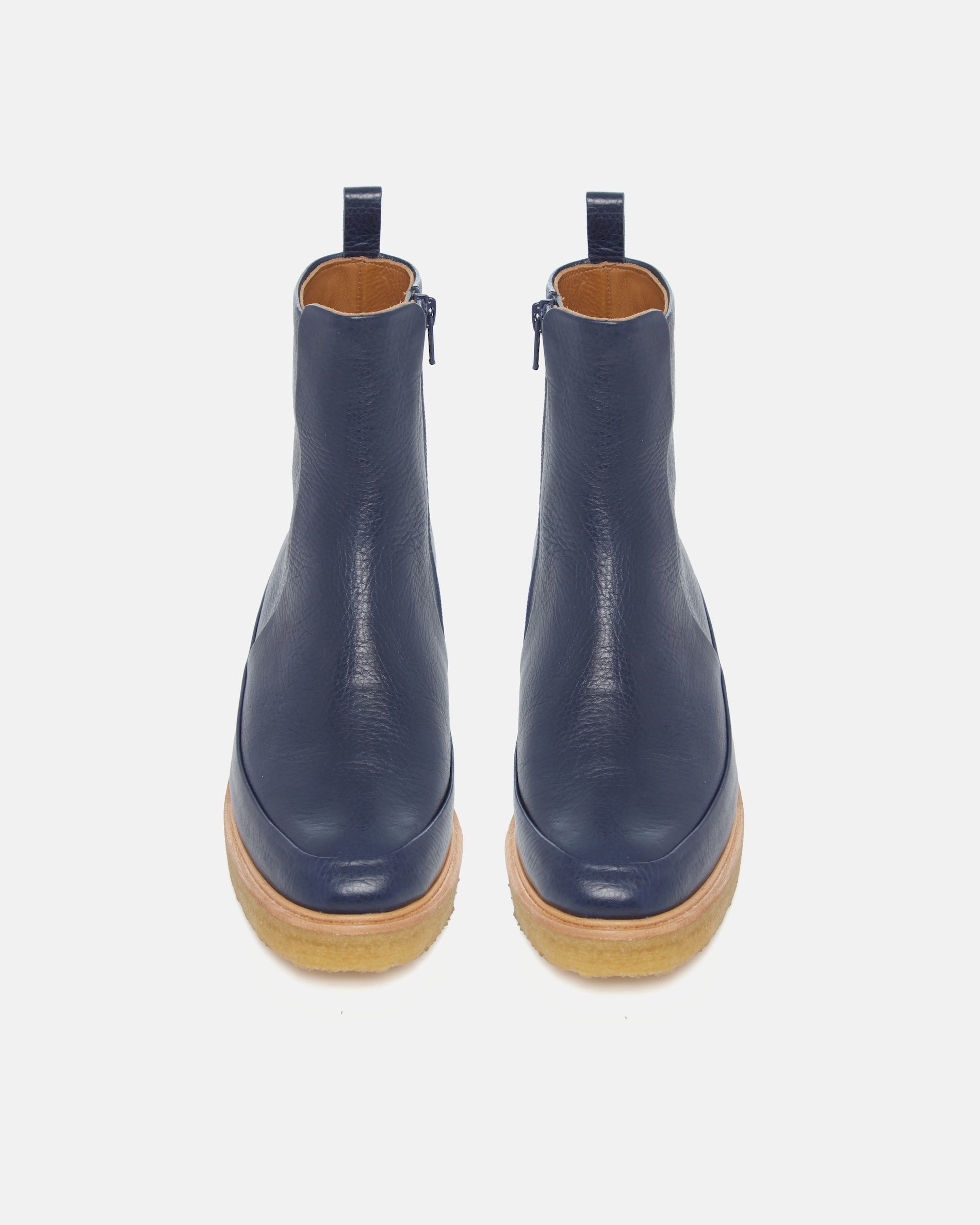 Pair of Coclico Hip Boots in Marino navy leather, front view