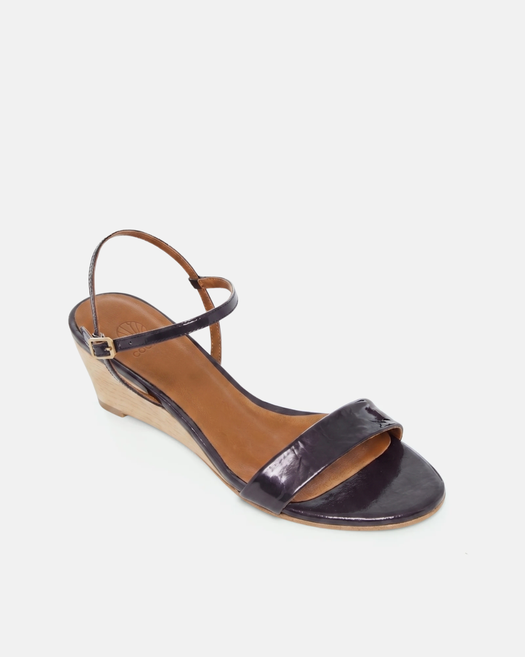 Venti Demi-Wedge Sandal (Natural Wood)