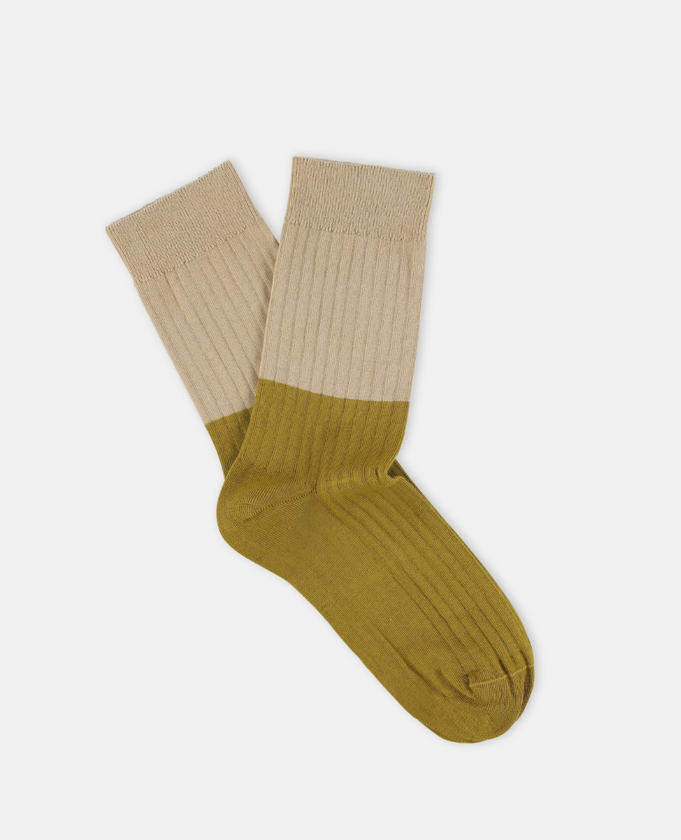 Escuyer color blocked socks in green