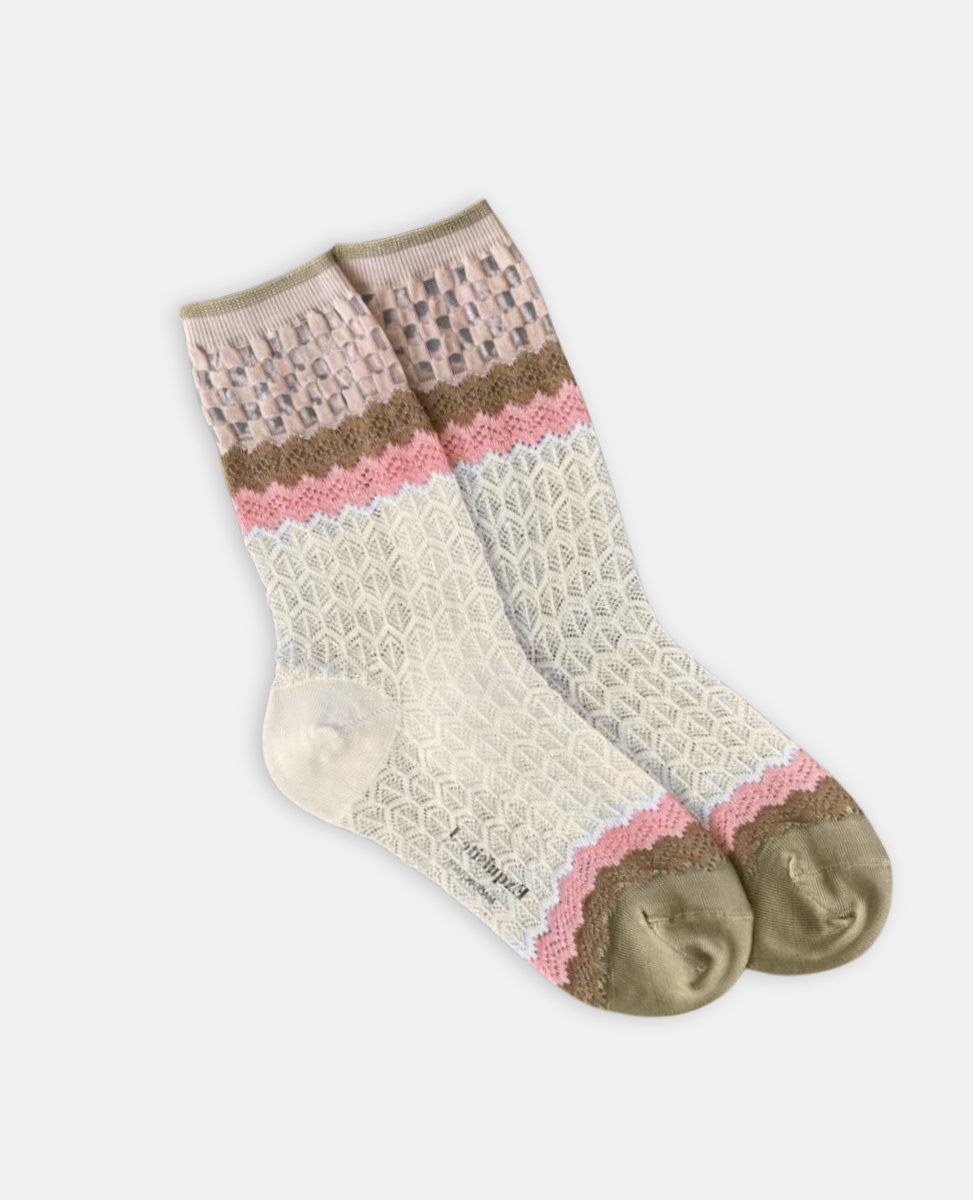Exquisite J 'Holey Zig Zag' Socks