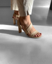 The Gabby heel on the foot, side view. 14
