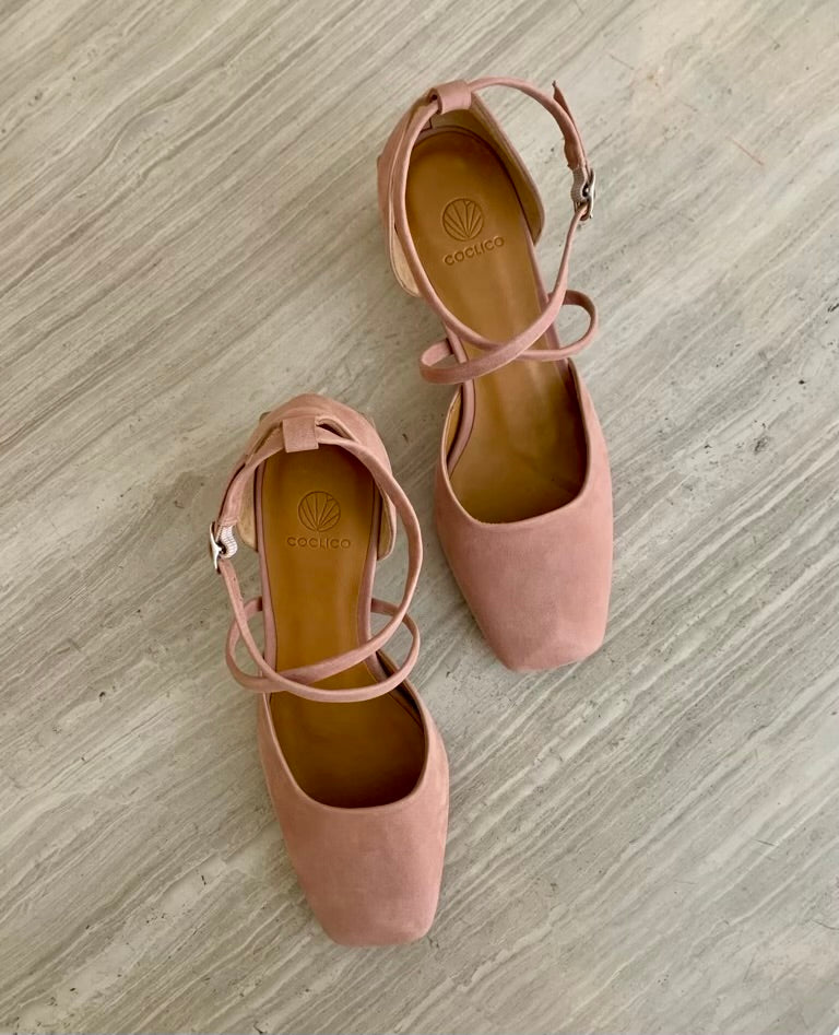 Isabel Mary Jane in Deep Rose, from above