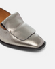 Silver loafer shoe on a white background 3