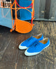 Wiew of Coclico Klara Sneaker in Blu Reale leather: a lightly lined lace-up sneaker with a recycled rubber shell. 9