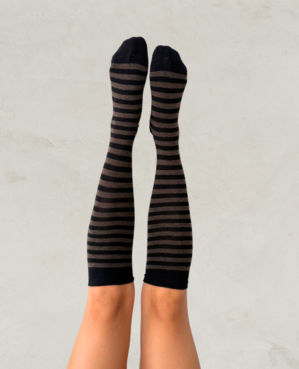 Swedish Stockings Britta Cotton Stripe Knee-High Socks