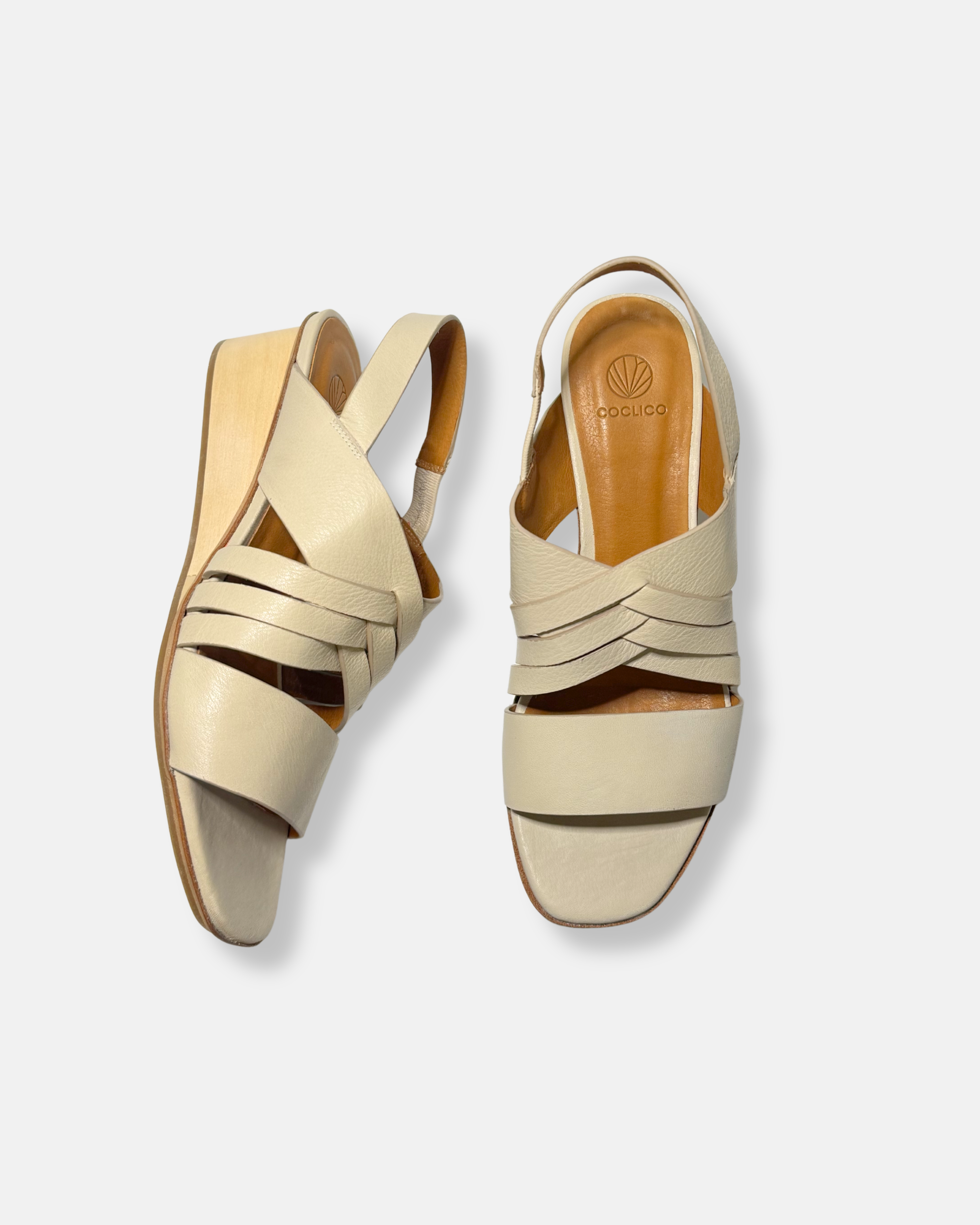 Archive Sale - Odessa Wedge Sandal Greige