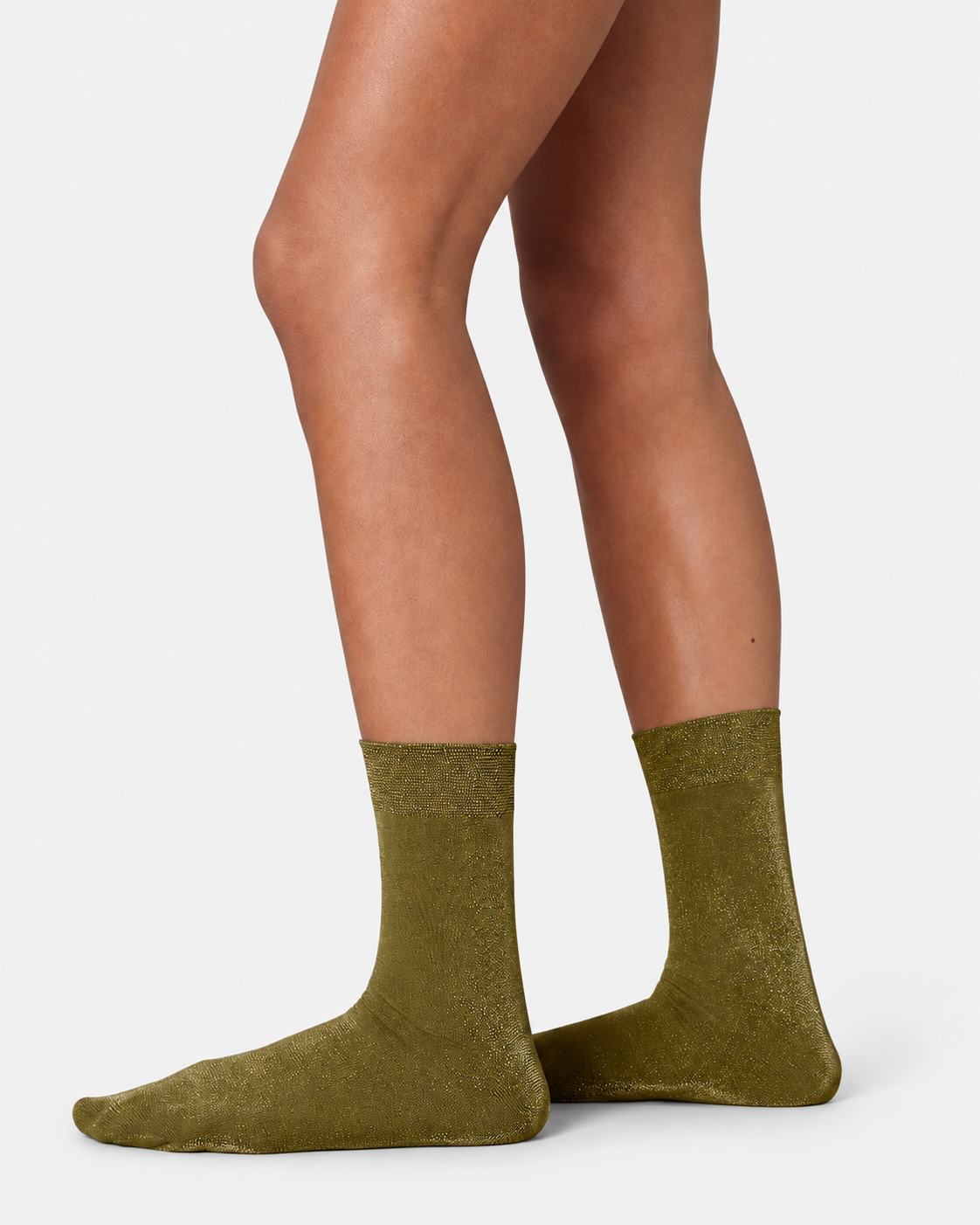 Swedish Stockings Ines Shimmery Socks in Plum Green