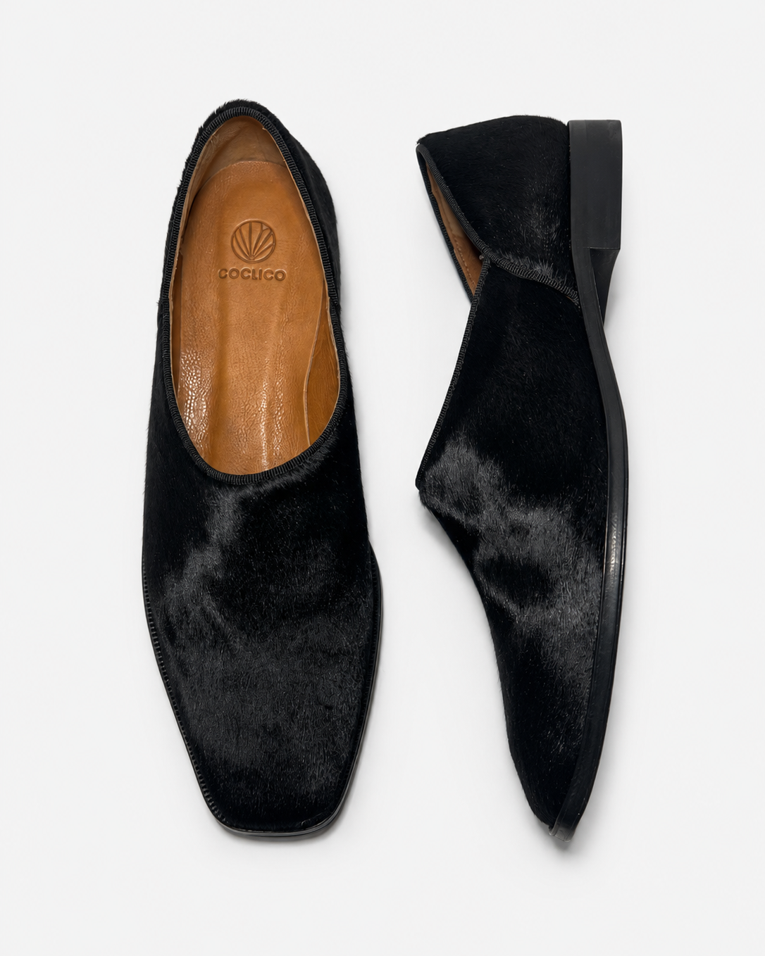 Archive Sale - Jackie Loafer Black Lux Hair
