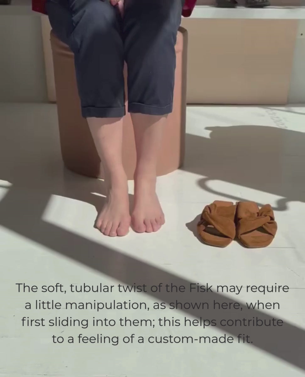 fisk being tried on