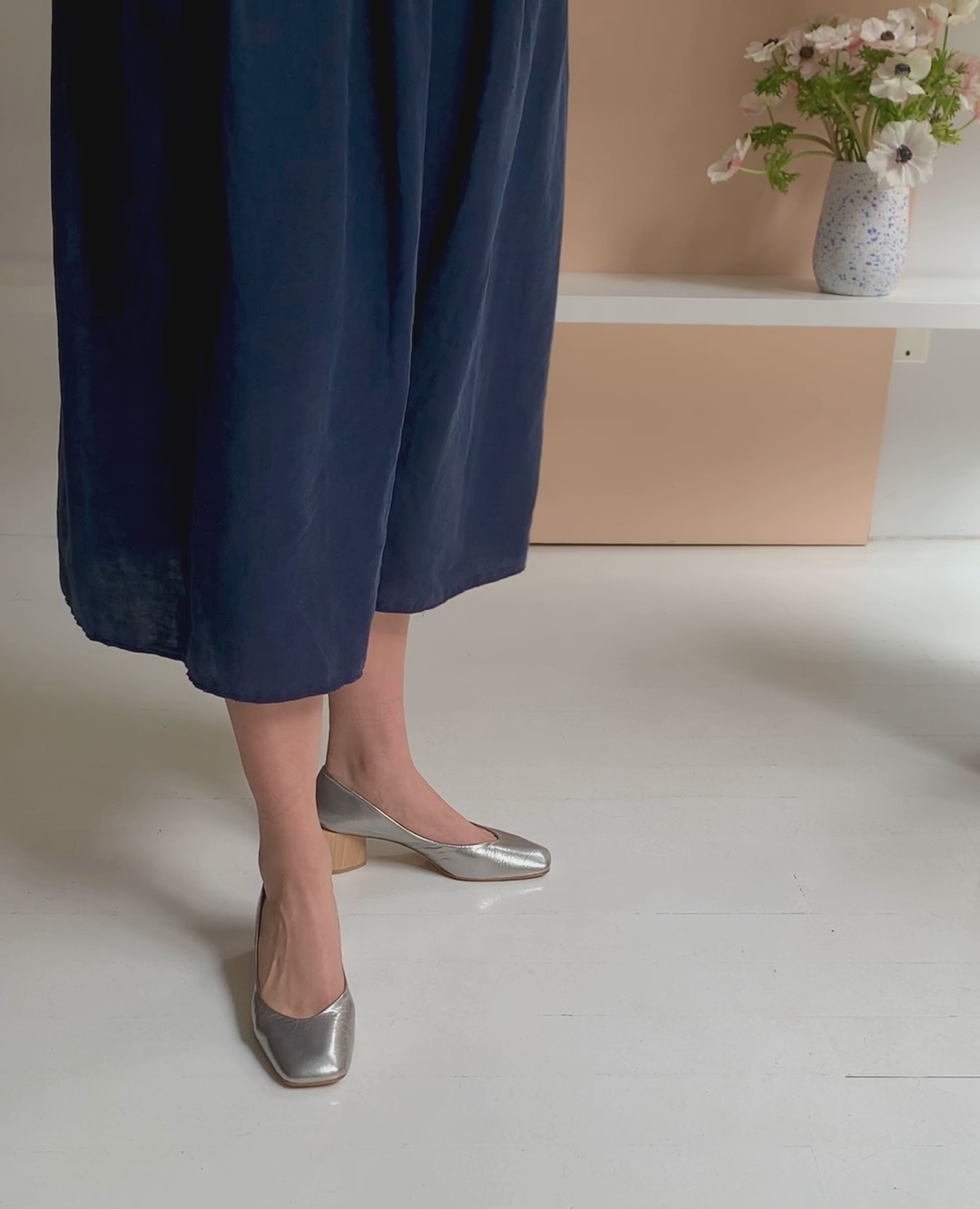 Woman walking in the Icarus Heel to show movement and fit.