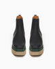 Top view of the Coclico Cappucho Boots in Black leather, a slip-on chelsea boot with a mid-height EVA sole platform and water-resistant treated soles. 9