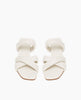 Top view of Coclico Fanima Sandal in Greige leather: a slide with tubular padded straps, squared-off toe and heel, flat feel. 3