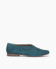 Side view: Coclico Harissa Flat in Bottle suede: Slip-on high vamped flat with a softly rounded toe, leather sole and a 10mm solid wood heel. 1