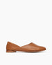 Coclico Henri Flat in Cuoio leather: a slide-on style flat with high-vamped scooped throat line, round toe - side view 1