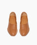 Top view: Coclico Henri Flat in Cuoio leather: a slide-on style flat with high-vamped scooped throat line, round toe. 3