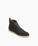 Coclico Casual Flat Bootie with Crepe Sole in Black Leather 2