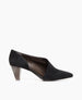 Coclico women's elegant vintage inspired pump with stunning silhouette in luxurious black texture cut leather. Coclico shoes are sustainably made in Spain. 1