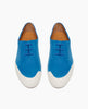 Top view of Coclico Klara Sneaker in Blu Reale leather, a lightly lined lace-up sneaker with a recycled rubber shell, flat-like feel. 3