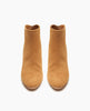 Coclico Lovage Boot in Wheat suede, a sculpted 75mm solid wood wedge with a rounded toe and a back zip closure - top view. 2
