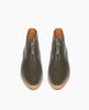 Top view of the Coclico Pickle Boot in Boscu leather, a unique & casual boot with a pointed toe, front zip closure on a 10mm natural crepe sole. 4