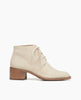 The Sake Boot in Siberia (cream) cord suede, a Coclico lace-up boot with a 40mm solid wood block heel and rounded toe - side view. 1