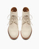 Top view: Coclico Sake Boot in Siberia (cream) cord suede, a lace-up boot with a 40mm solid wood block heel and rounded toe. 3