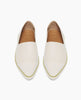 Top view: Coclico Udo Sneaker in Greige leather, a cap-toe loafer style sneaker with a low profile rubber sole and pointed toe. 5