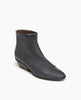 Coclico Women's bootie in coal leather with wood heel 3