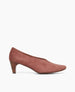 Side view of the Wynne Pump in Dusk Suede: features a high-vamped, sweetheart cut that flatters the foot, while a soft chisel-toe and rounded center seam binding detail  1