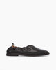 Side view of the Yano Flat in Deep Sea Leather: a classic high-vamped, slip-on flat. 6