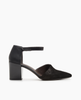 Coclico women's asymmetrical pointed-toe pump in metallic suede with sleek ankle strap. Coclico shoes are sustainably made in Spain. 1