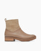 Coclico Darling Boot in Taupe leather & suede: a minimalist version of a classic duck boot with weather-resistant leather & split suede, rubber sole and inside zip closure. 1