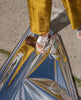 Coclico women's elegant flat slide in a luxurious mix of silk velvet and leather. Coclico shoes are sustainably made in Spain. 2