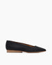 Coclico women's flat with a pointed toe and contemporary cut in black leather. Coclico shoes are sustainably made in Spain. 1