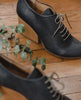 Coclico women's oxford heel in coal leather 2