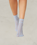 Swedish Stockings Erica Crochet Socks Dusty Blue 1