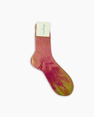 Maria La Rosa Bordeaux Silk Socks - Bordeaux