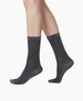  Magda Shimmery Socks in Black on the foot 2