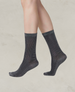  Magda Shimmery Socks in Black on the foot 2
