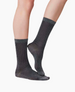  Magda Shimmery Socks in Black on the foot 1